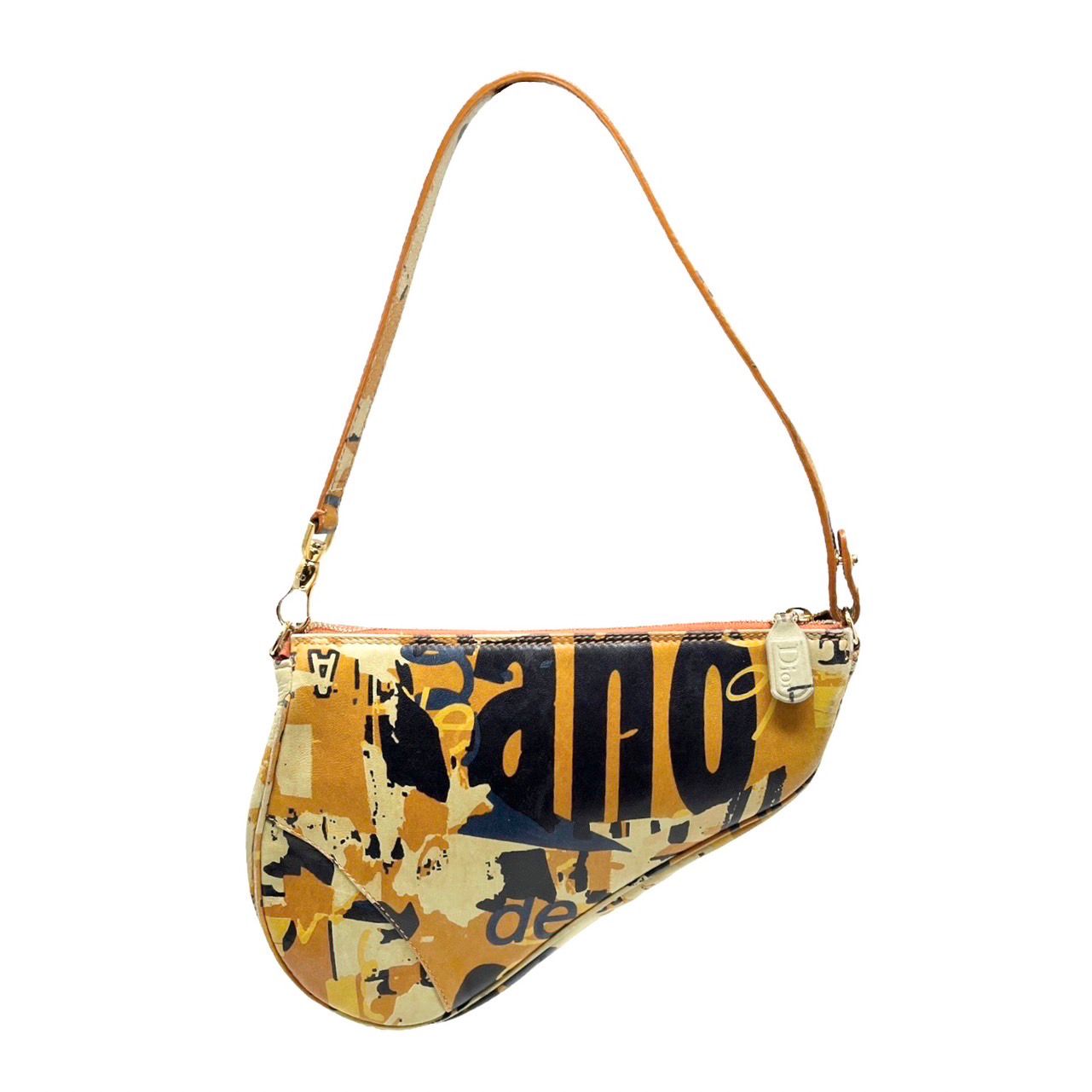 Vintage Dior Orange Print Mini Saddle Bag – Treasures of NYC