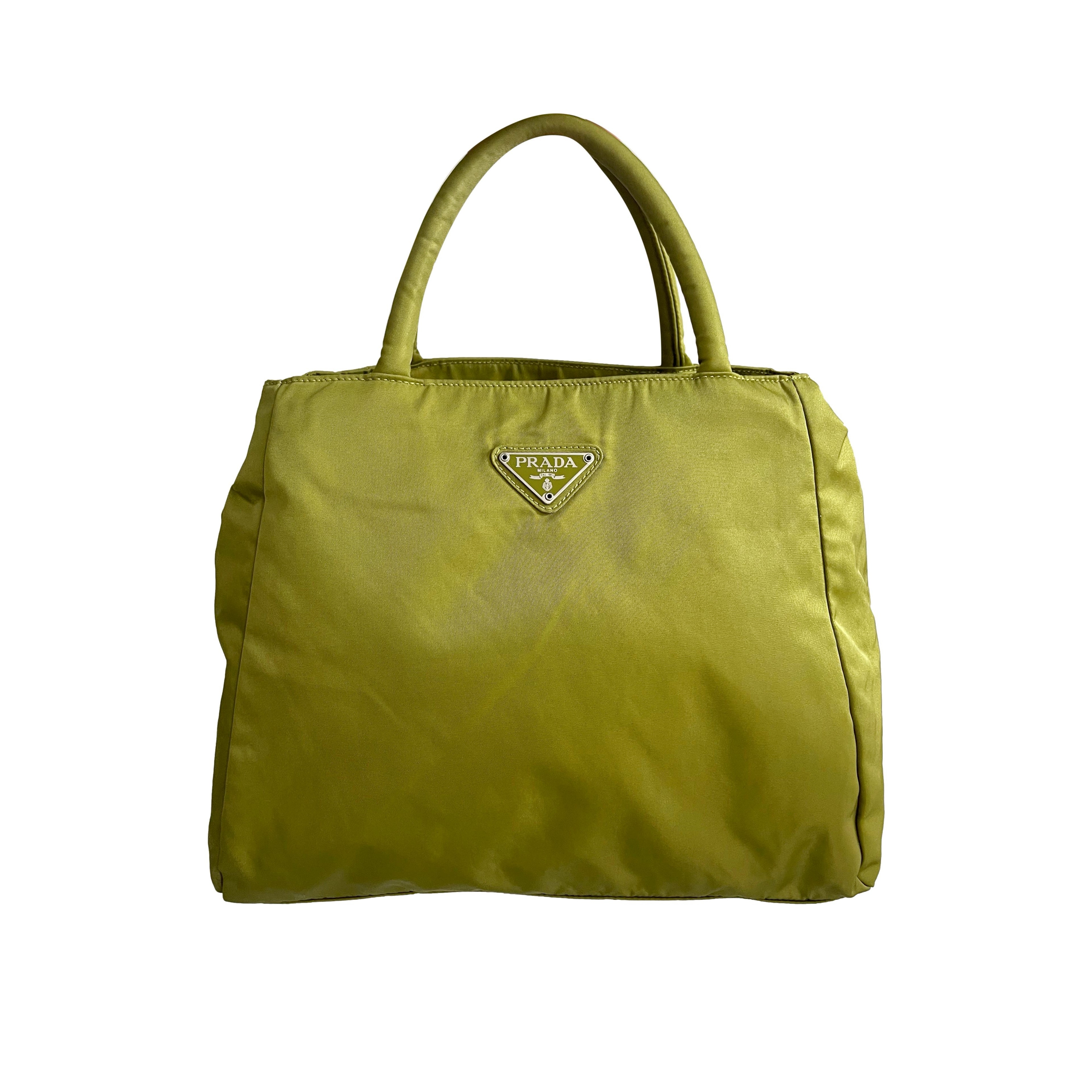 Prada Nylon Mini Shoulder Bag Lime