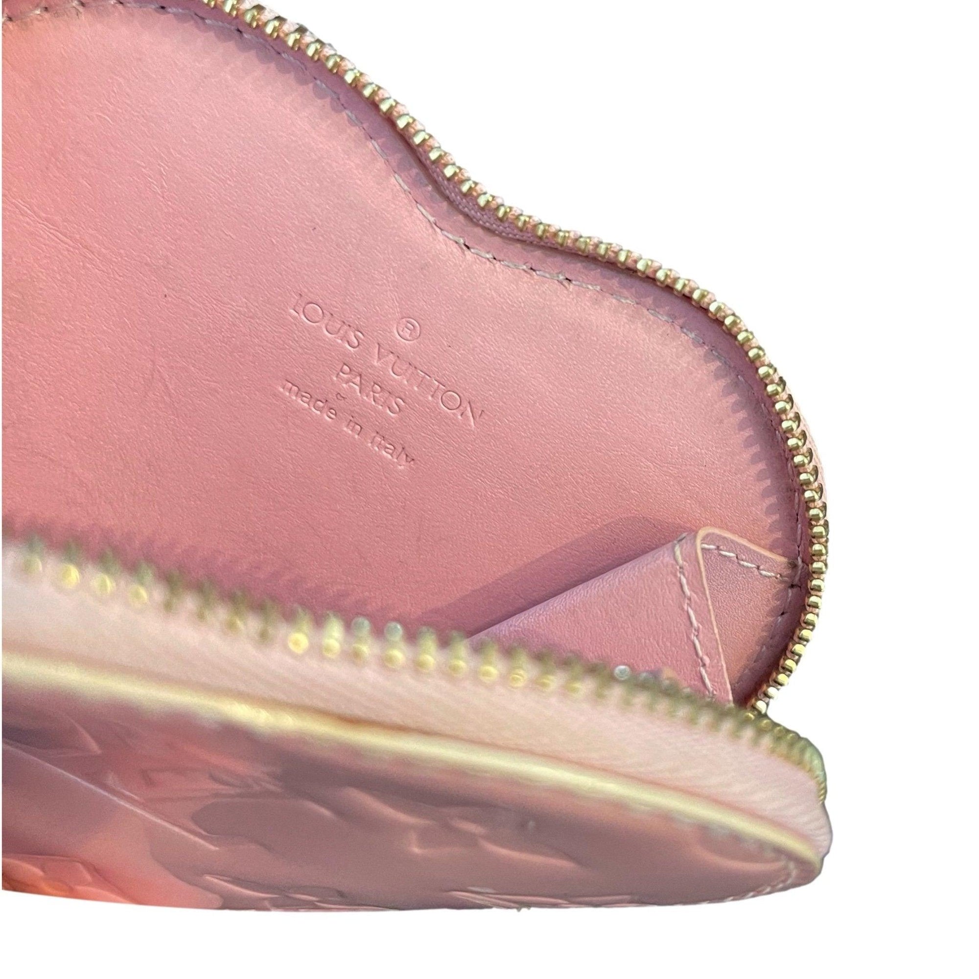 Louis Vuitton Baby Pink Monogram Heart Coin Purse - 