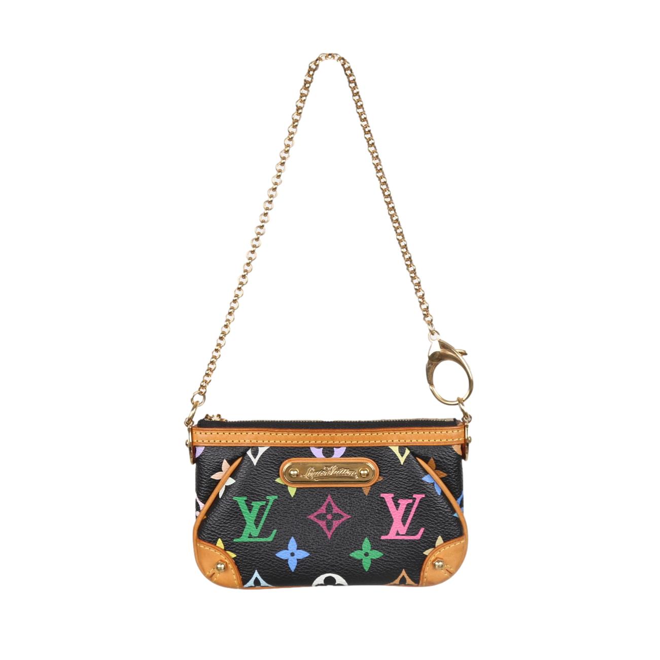 Louis Vuitton Black Multicolor Mini Chain Bag