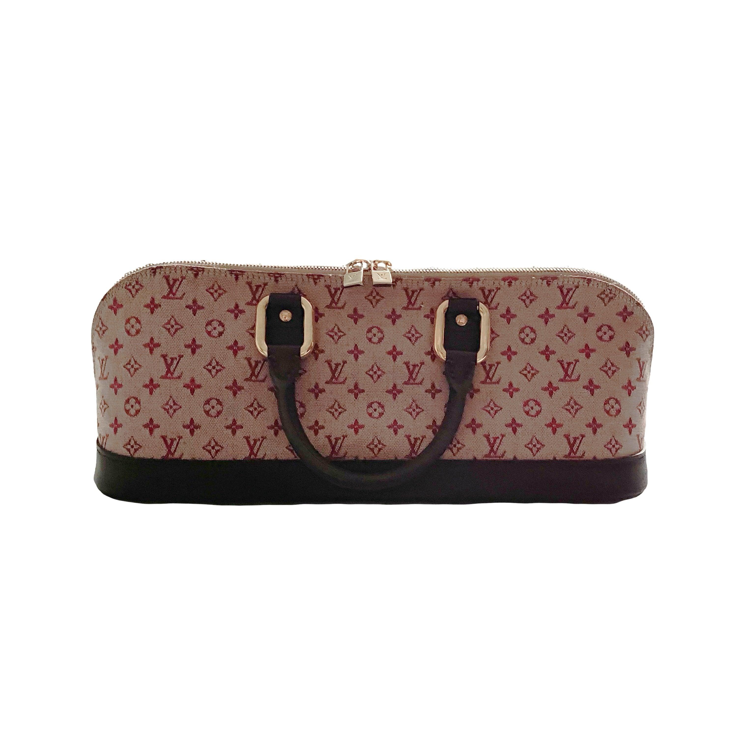 Vintage Louis Vuitton Maroon Long Monogram Top Handle Bag – Treasures of NYC