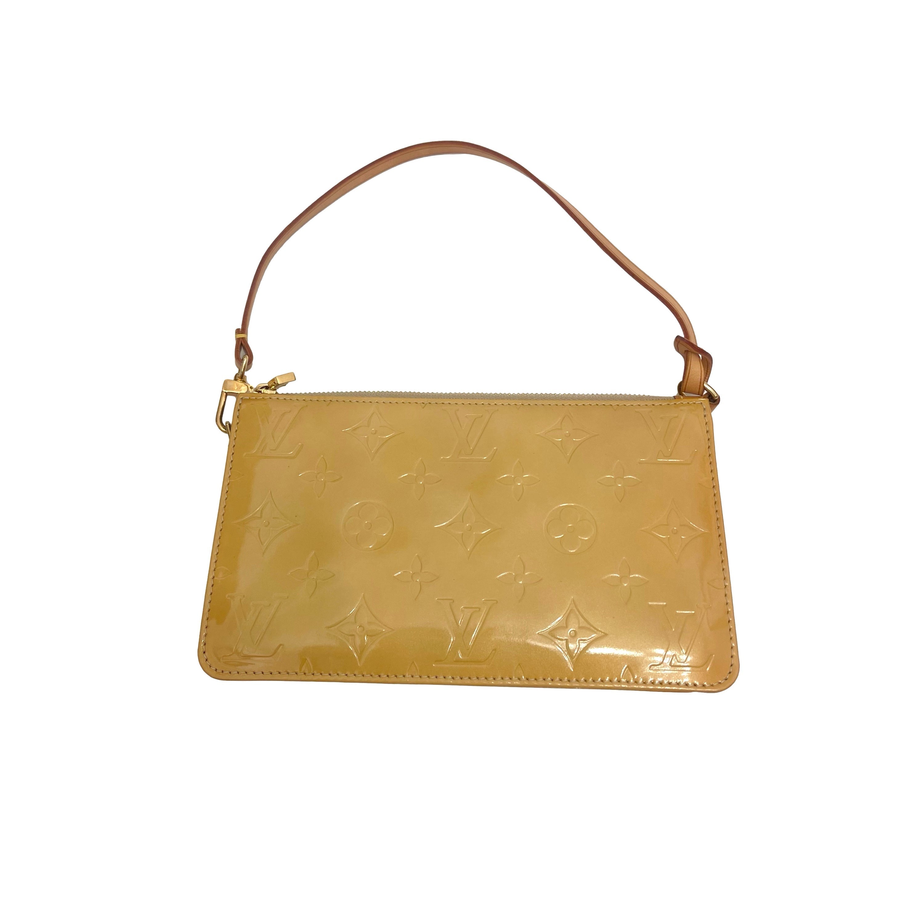 Vintage Louis Vuitton Yellow Vernis Monogram Lexington Pochette