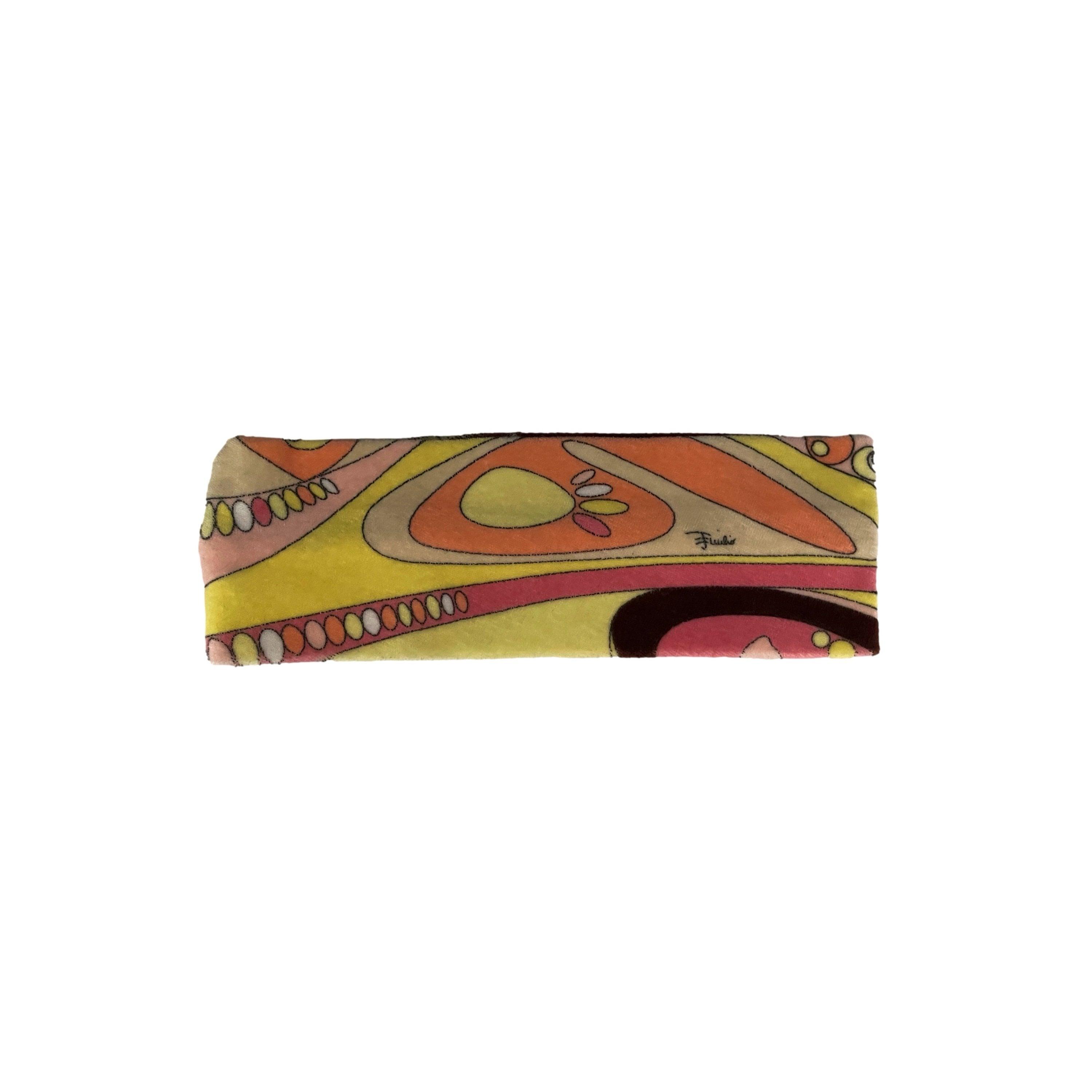 Treasures of NYC - Pucci Yellow Print Velour Headband