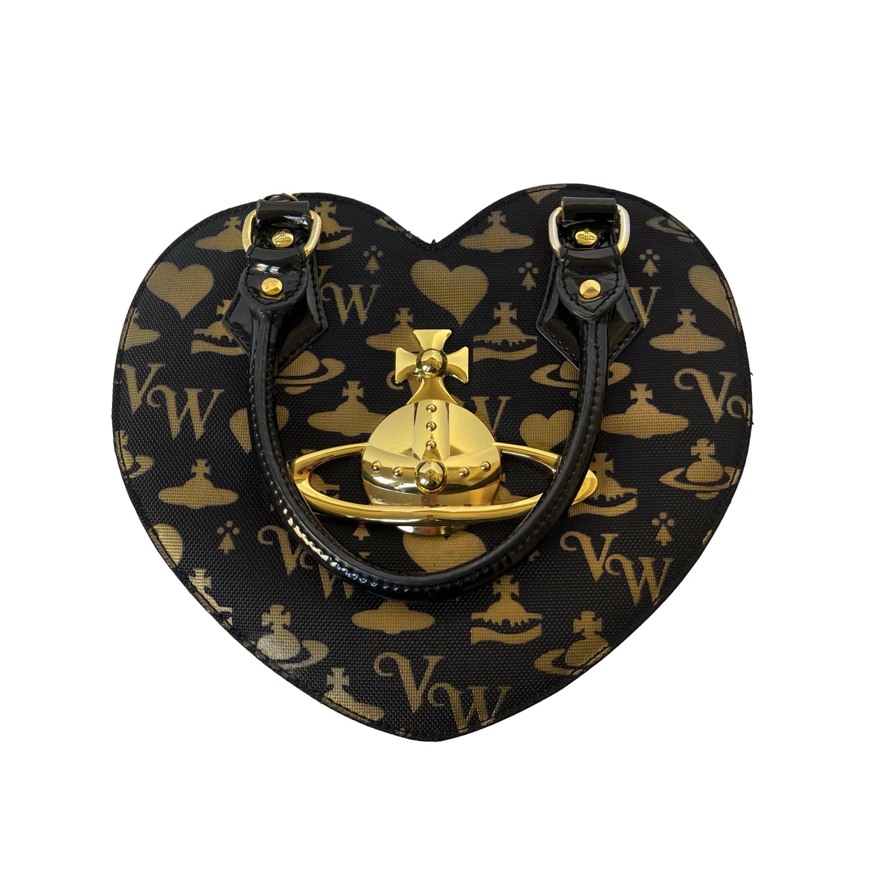 Vintage Vivienne Westwood Black All Over Print Heart Bag – Treasures of NYC