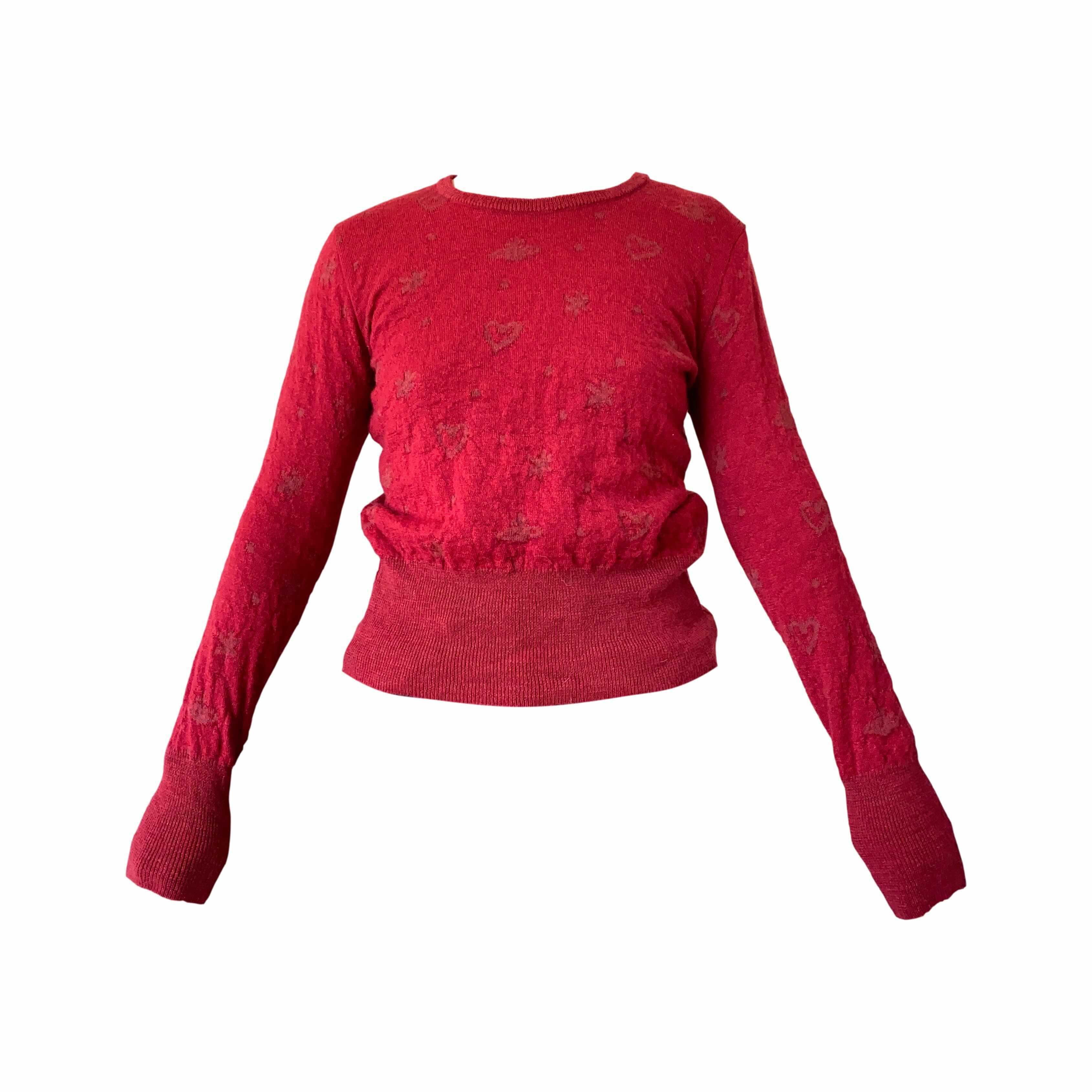 Louis Vuitton Wool Cardigan Red. Size M0
