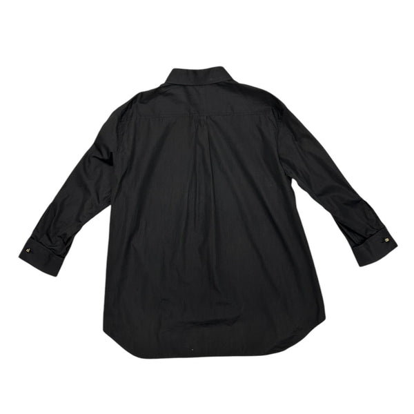 Chanel Oversized Black Button Down Top