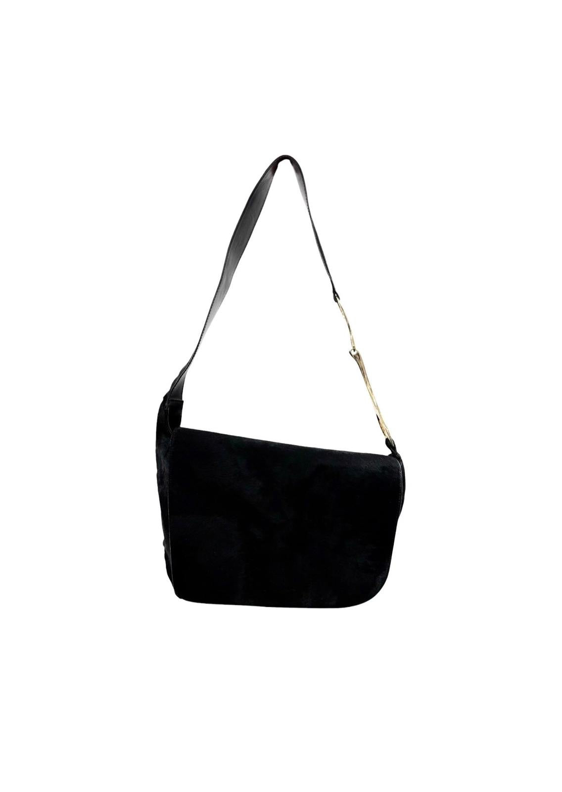 Gucci x Tom Ford Black Pony Hair Jumbo Bag