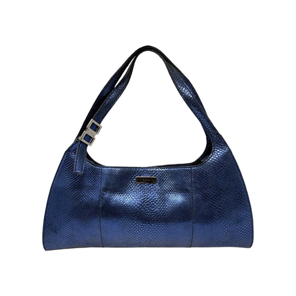Gucci Blue Lizard Shoulder Bag