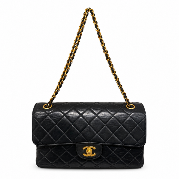 Chanel Black Lambskin Double Sided Flap Bag