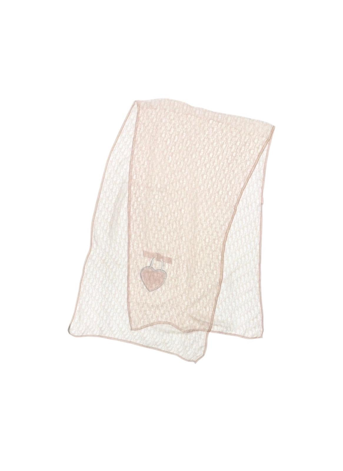 Dior Ivory Logo Romantique Jumbo Wrap