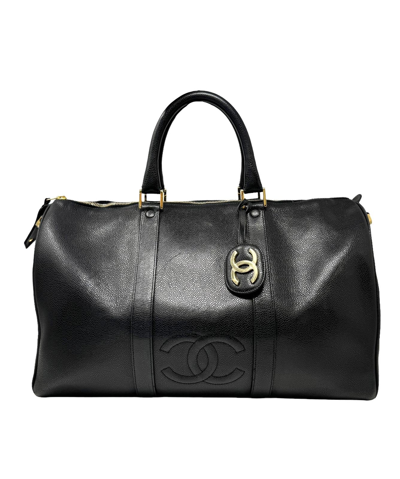 Chanel Black Caviar Carry On Bag 2/2