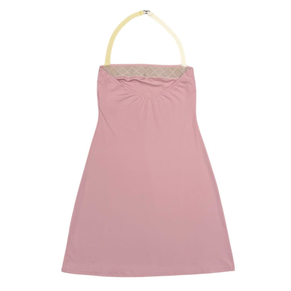 Chanel Pink Stretch Logo Strap Dress