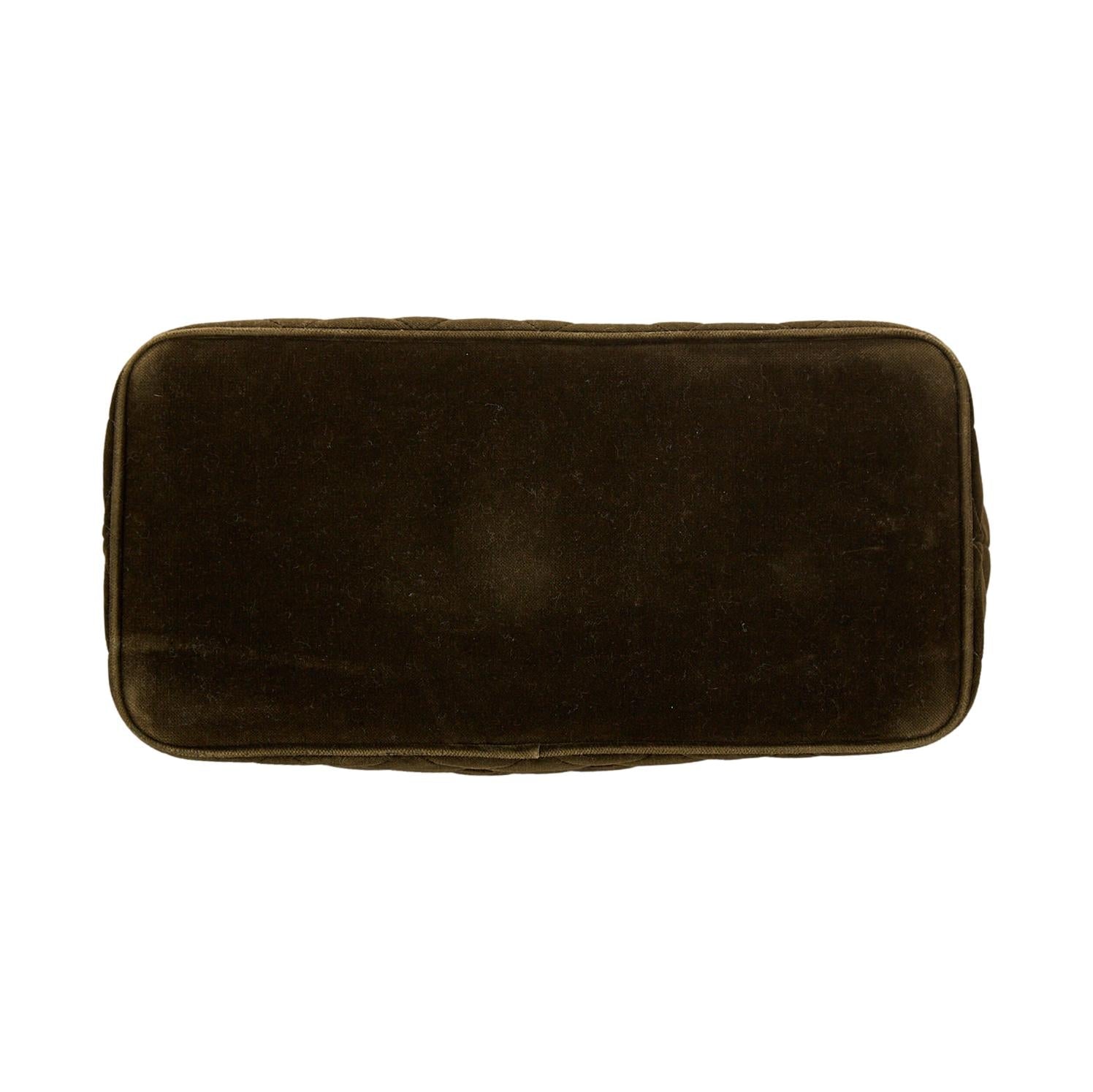 Chanel Olive Green Medallion Top Handle Bag