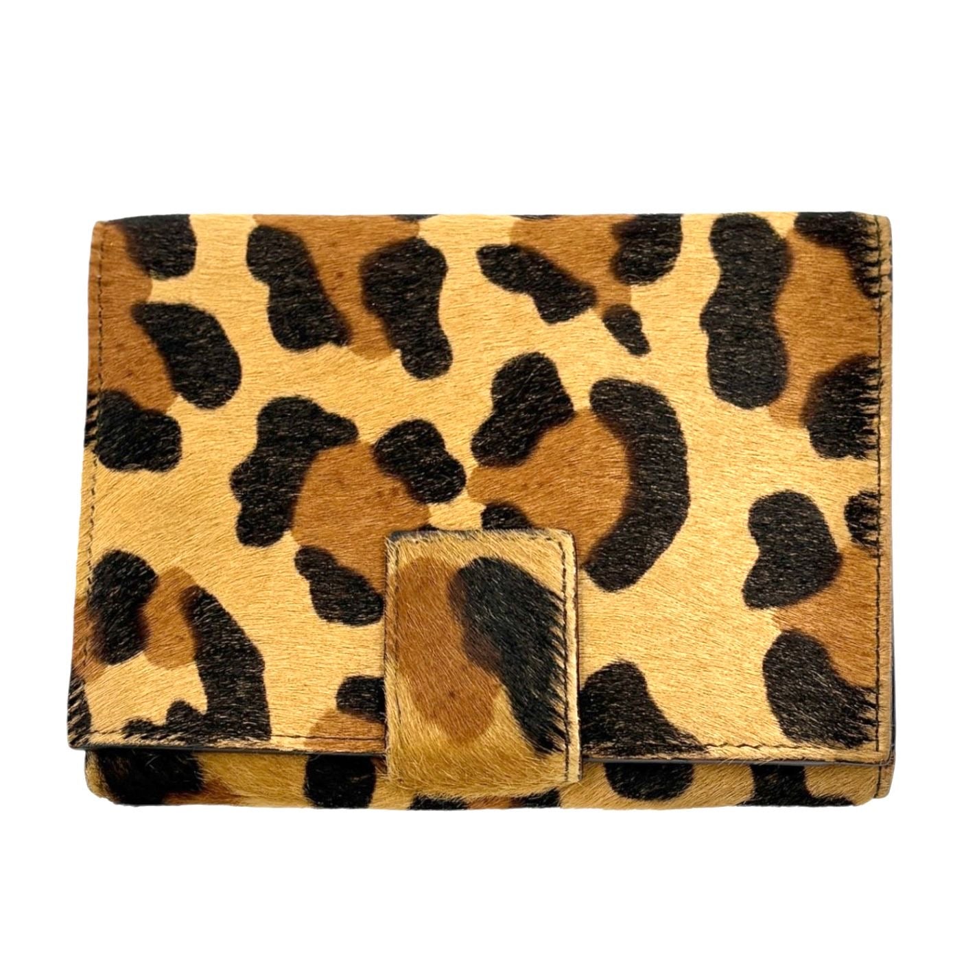 Prada Cheetah Calf-Hair Wallet