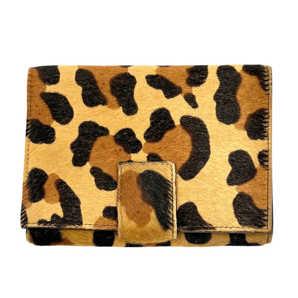 Prada Cheetah Calf-Hair Wallet