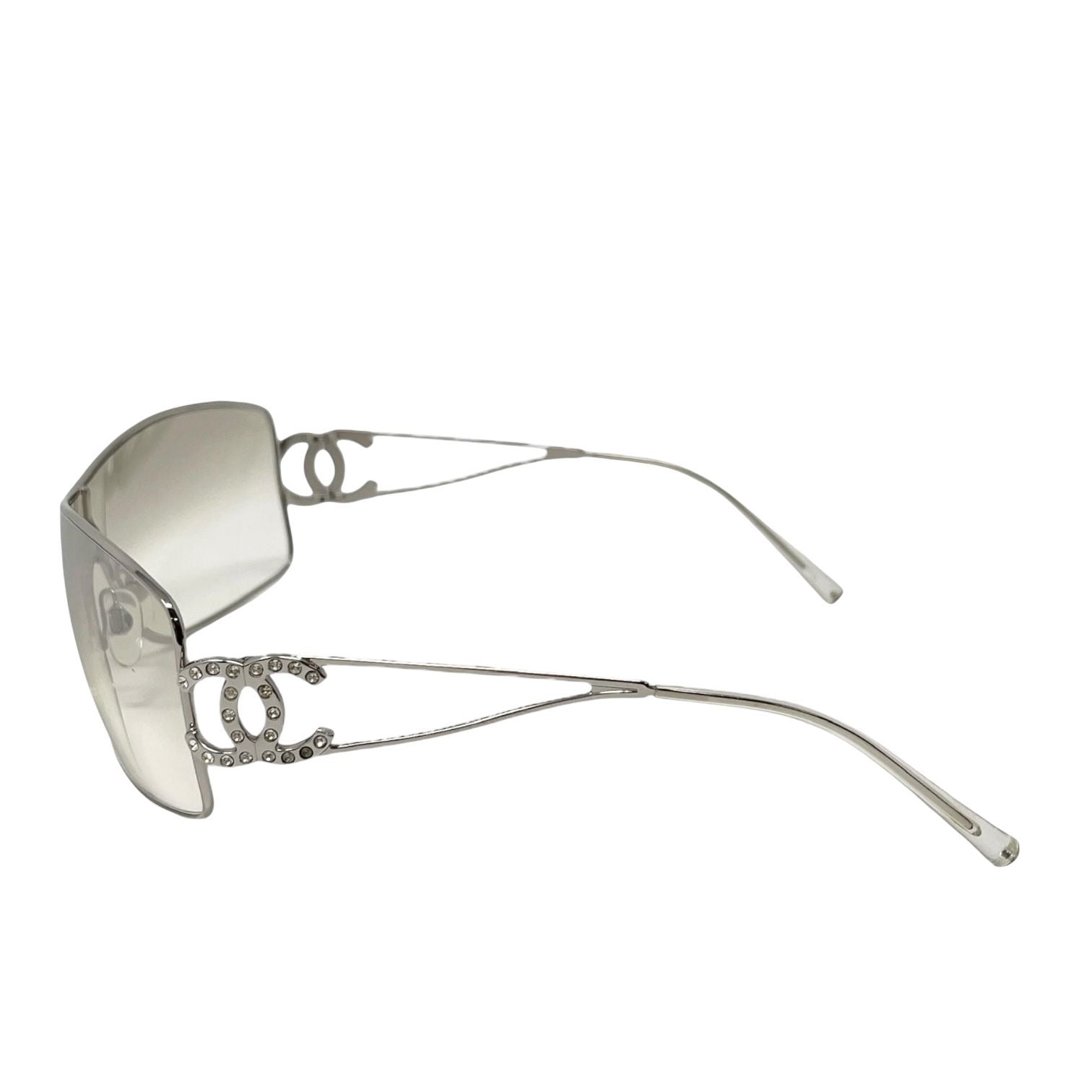 Chanel Clear Rhinestone Rimless Sunglasses