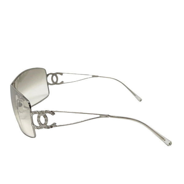 Chanel Clear Rhinestone Rimless Sunglasses