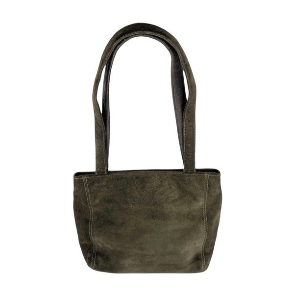 Chanel Olive Green Suede Shoulder Bag