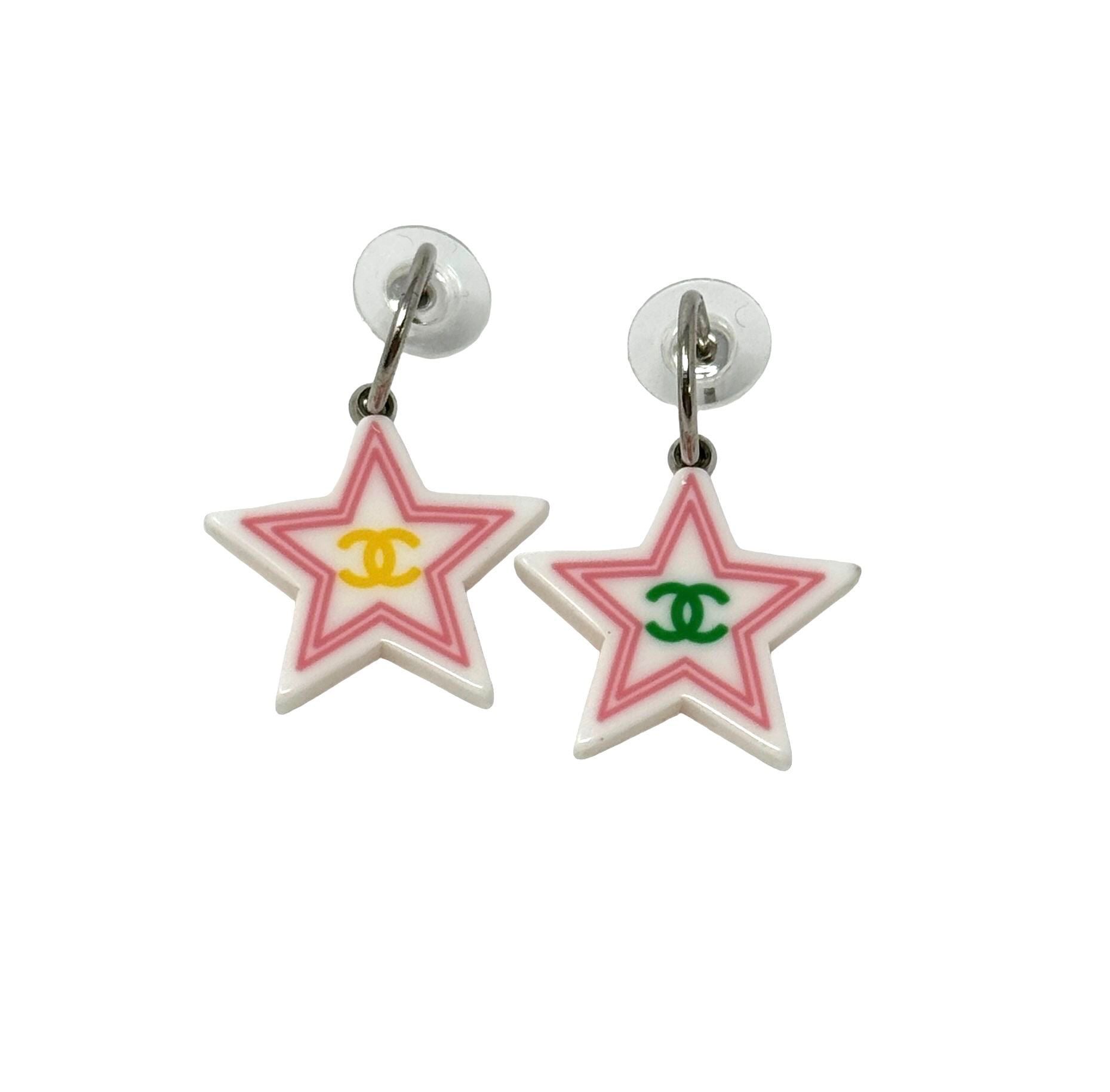 Chanel Star Logo Earrings
