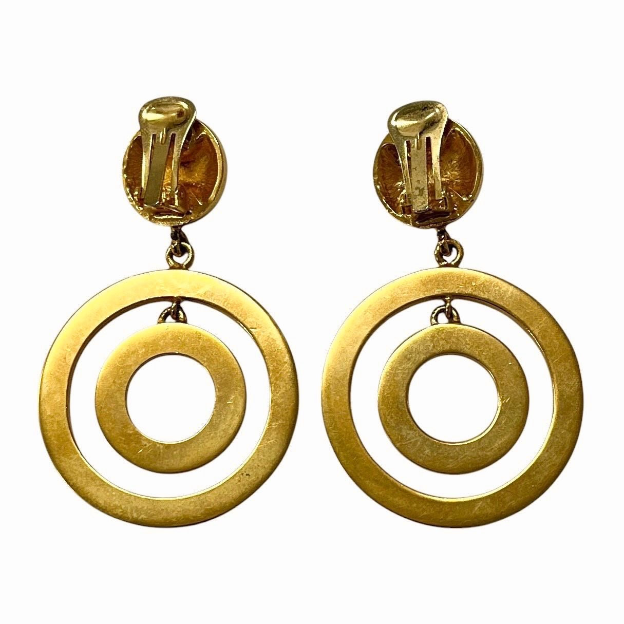 Celine Gold Circle Earrings