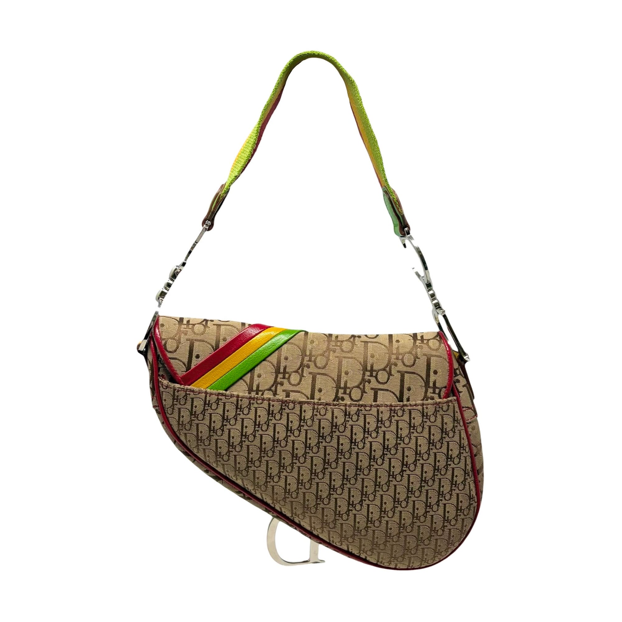 Dior Rasta Canvas Saddle Bag