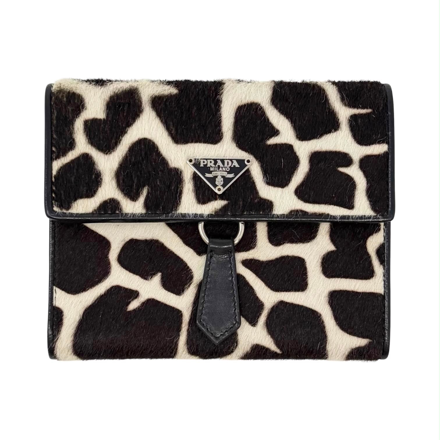 Prada Giraffe Calf-Hair Wallet