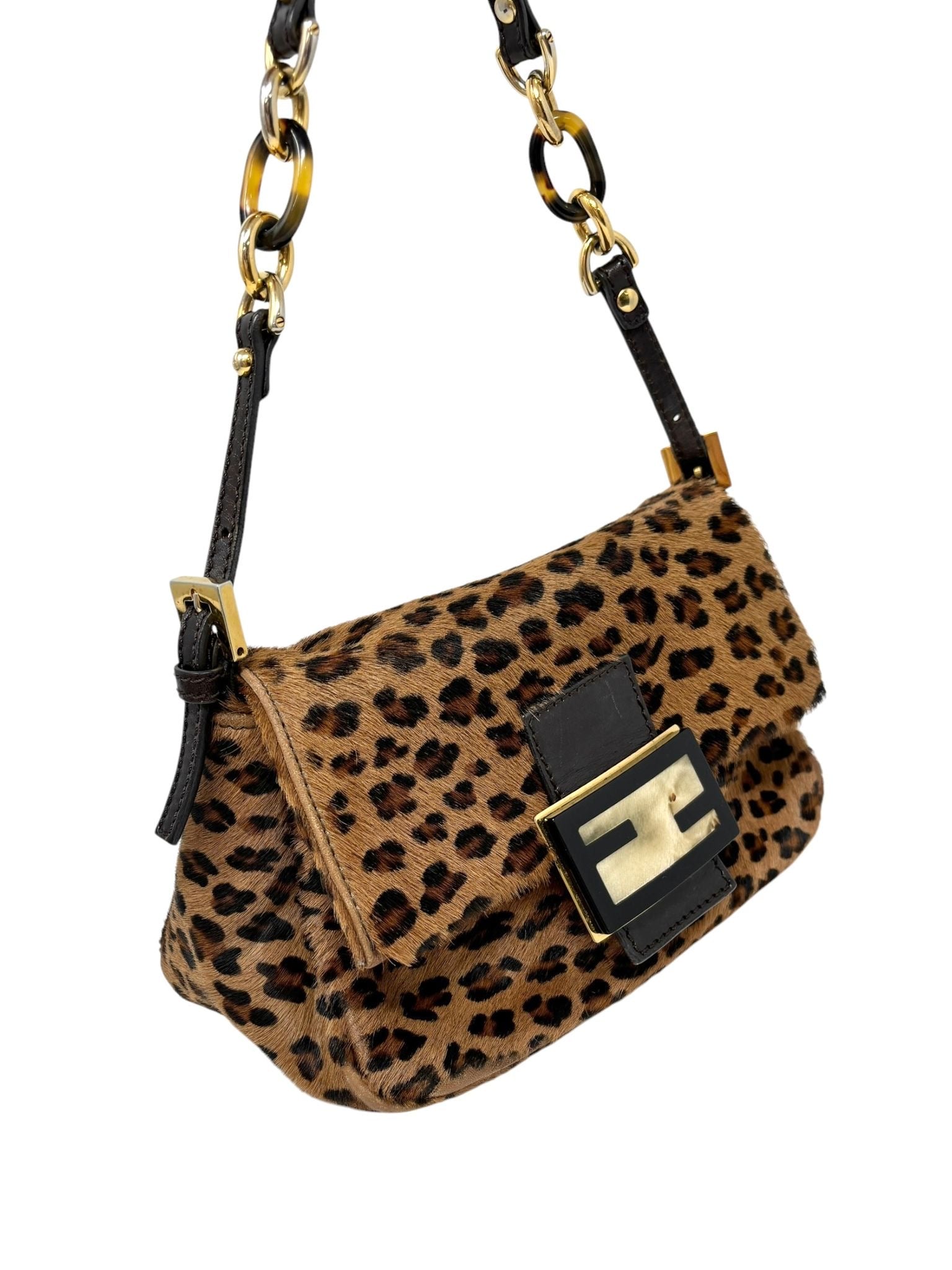 Fendi Cheetah Mama Mini Baguette Bag