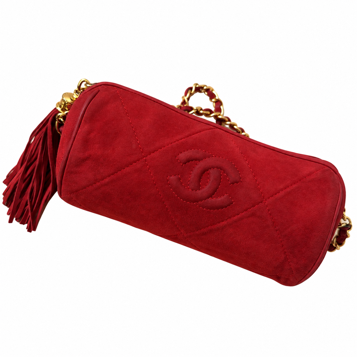 Chanel Red Cylinder Tassel Bag