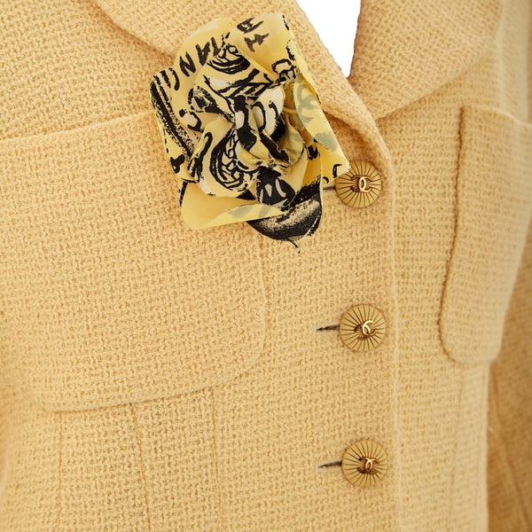 Chanel Yellow Tweed Skirt Set