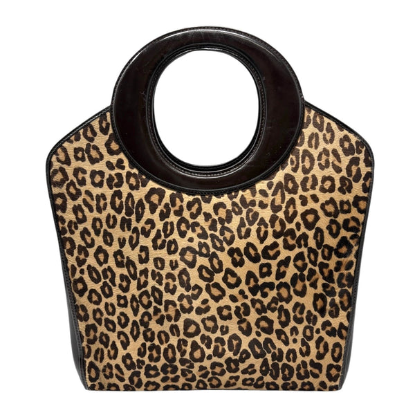 Dior Cheetah Calfhair Top Handle Bag