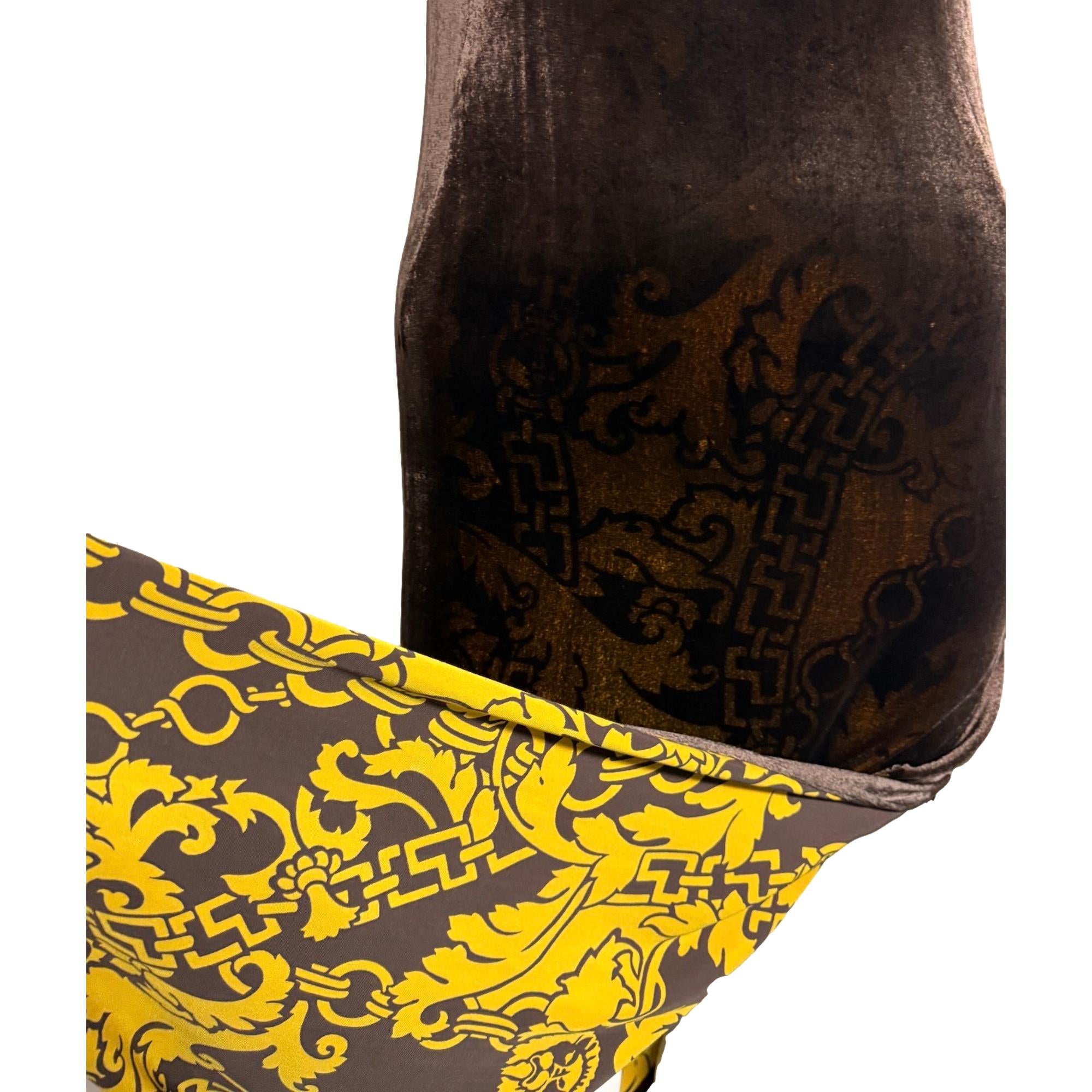Versace Brown Velvet Dress