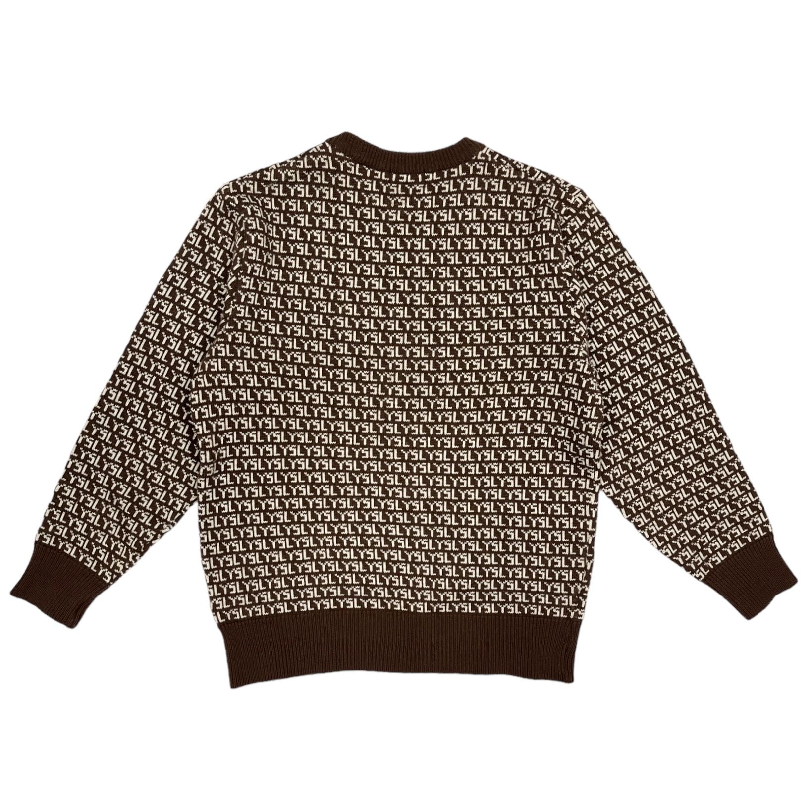 Ysl Brown Logo Sweater