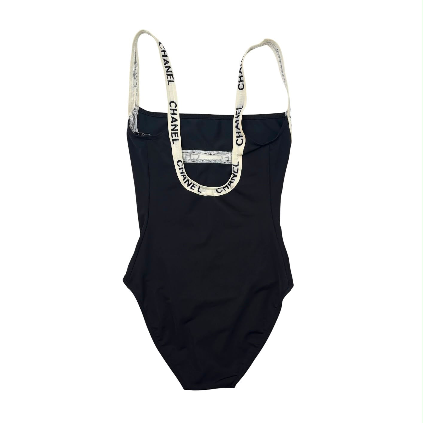 Chanel Black Logo Strap One Piece