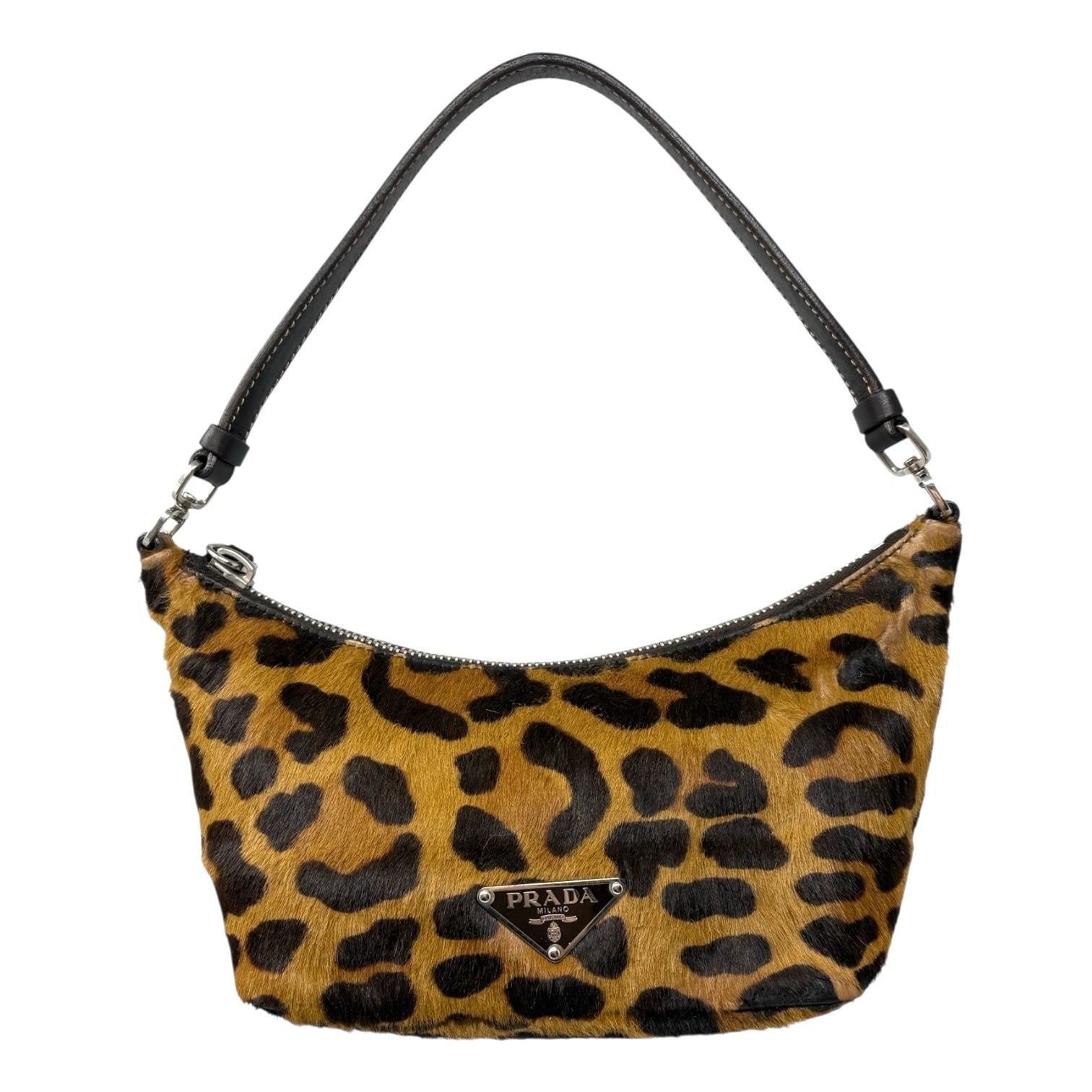 Prada Leopard Print Calfhair Mini Shoulder Bag