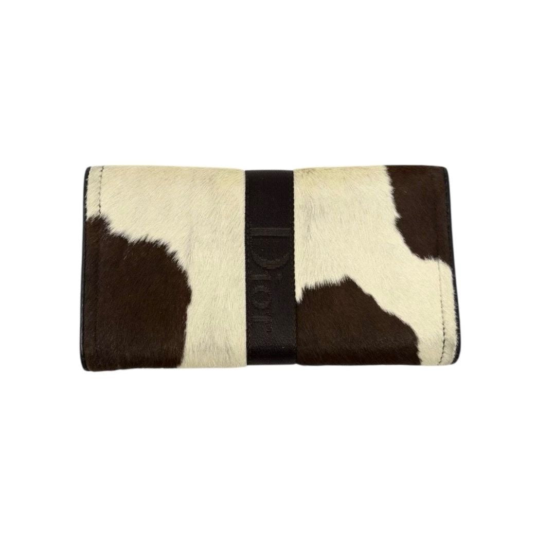 Dior Cow Print Calfhair Wallet