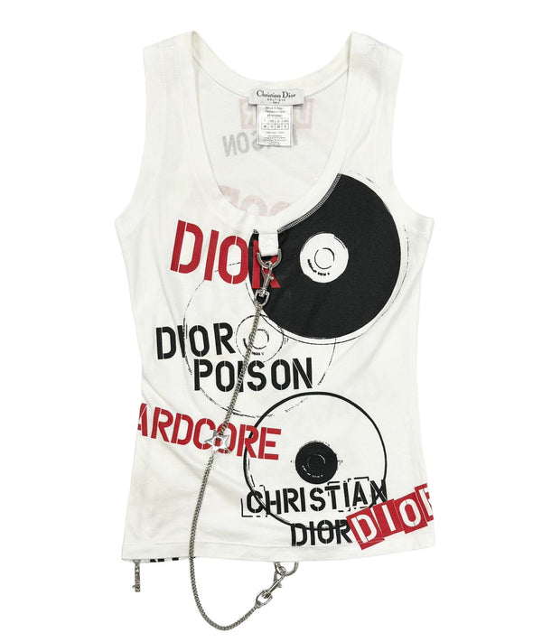 Dior White Hardcore Chain Tank