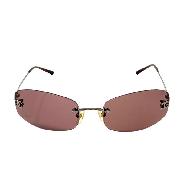 Chanel Pink Rounded Sunglasses