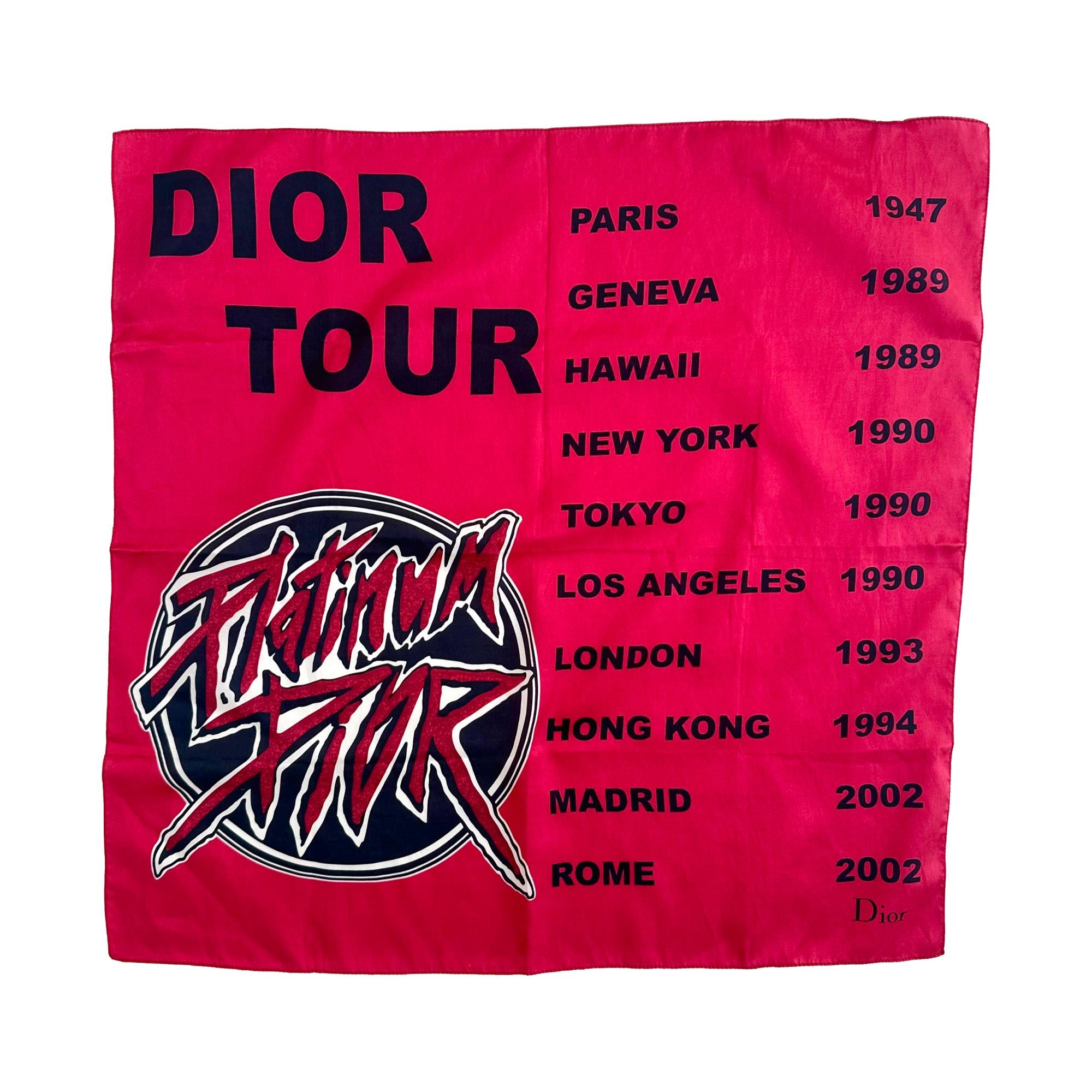 Dior Red Platinum Tour Scarf