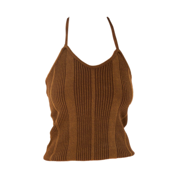 Dolce & Gabbana Brown 'Athletic' Halter Top