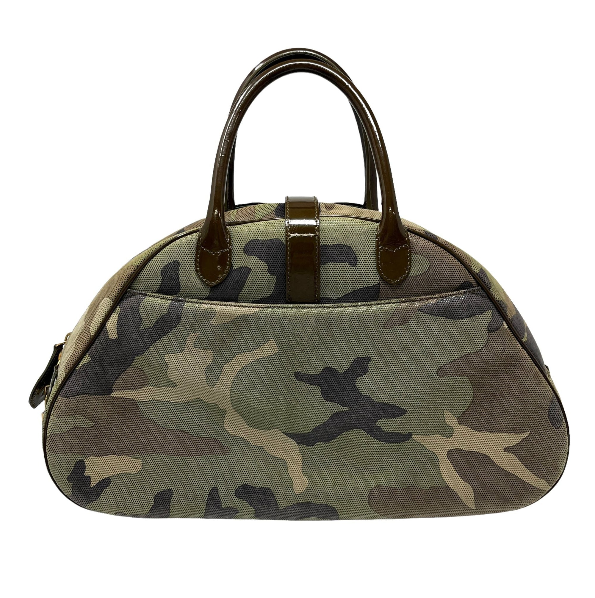 Dior Camouflage Double Saddle Top Handle Bag