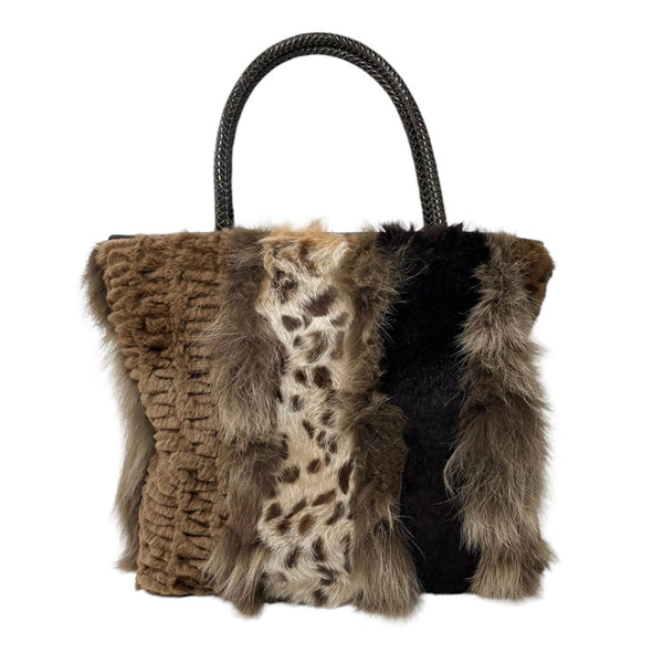 Dior Patchwork Fur Top Handle Bag