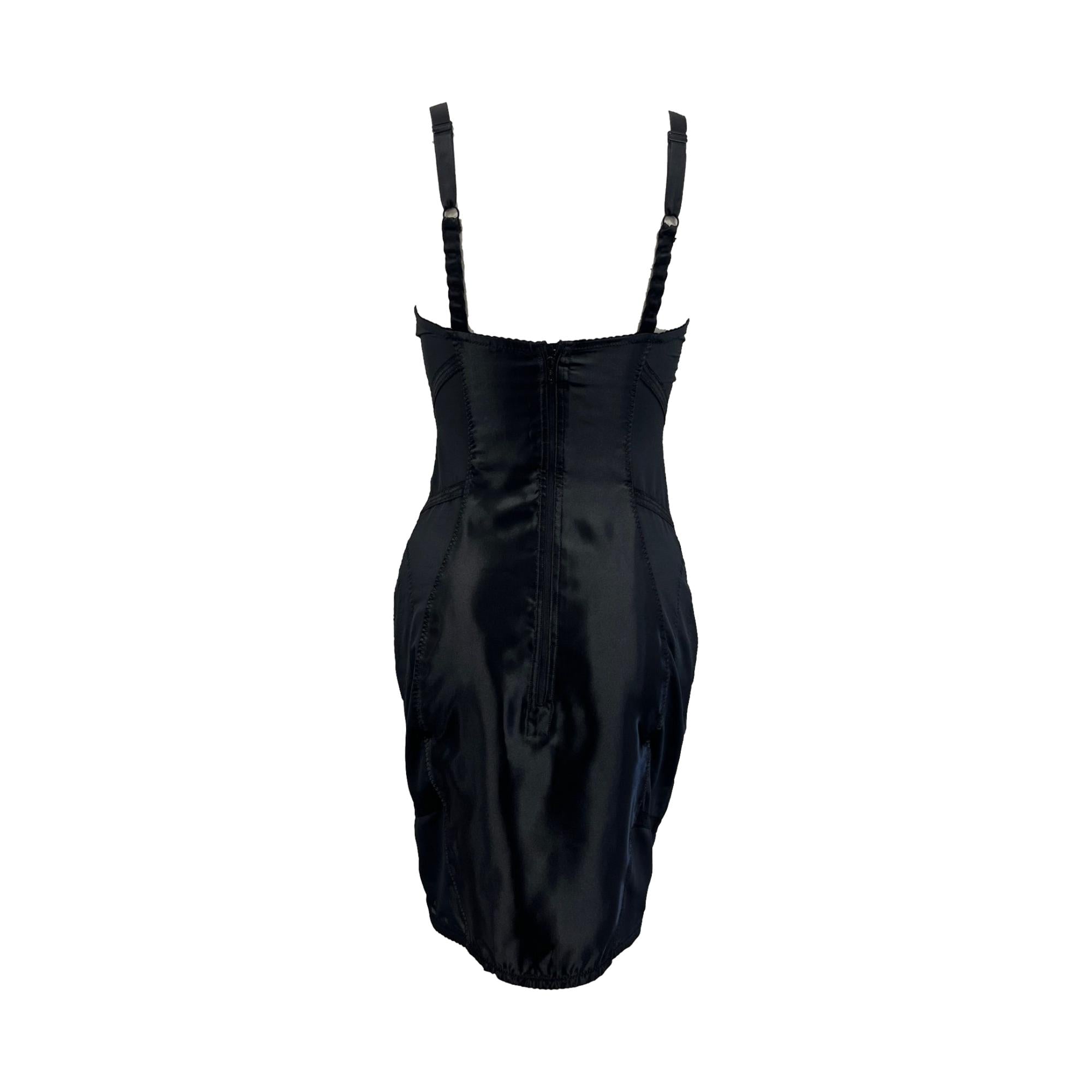 Jean Paul Gaultier Black Cone Bra Mini Dress