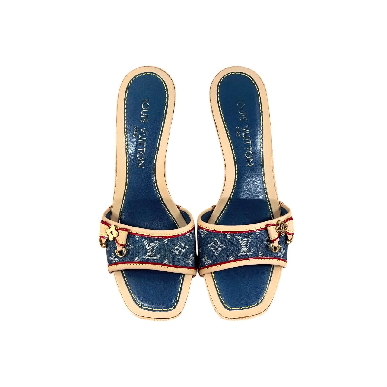 Louis Vuitton Denim Monogram Platform Heels