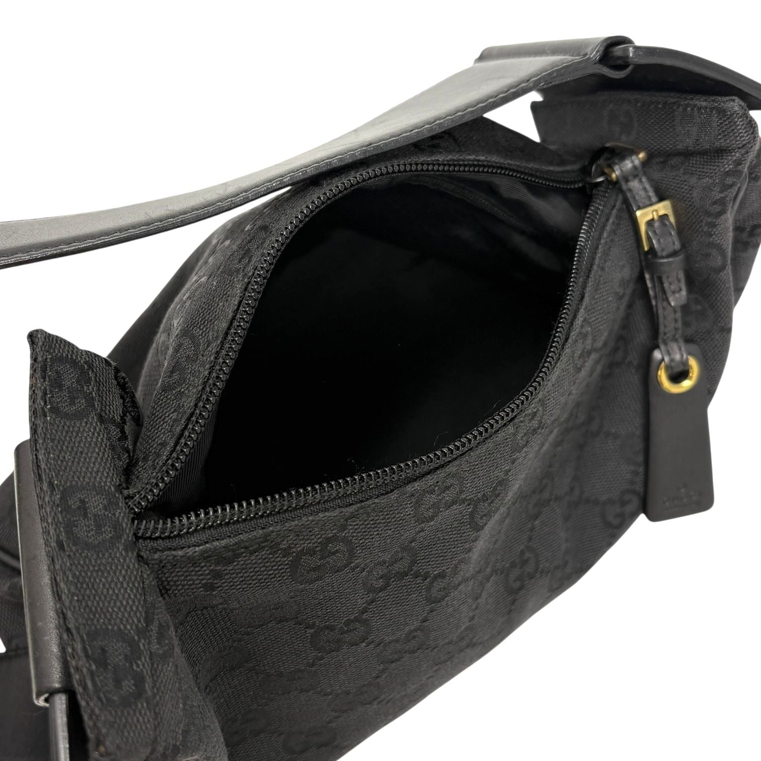 Gucci Black Canvas Shoulder  Bag