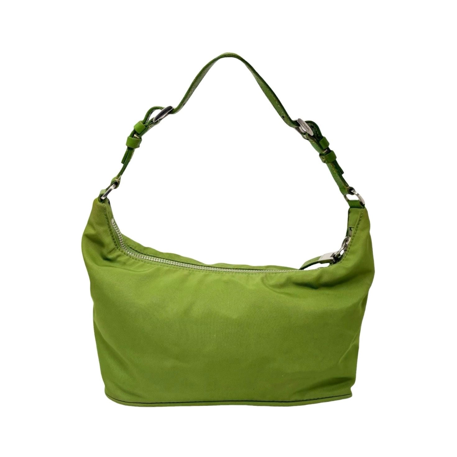 Prada Green Nylon Shoulder Bag
