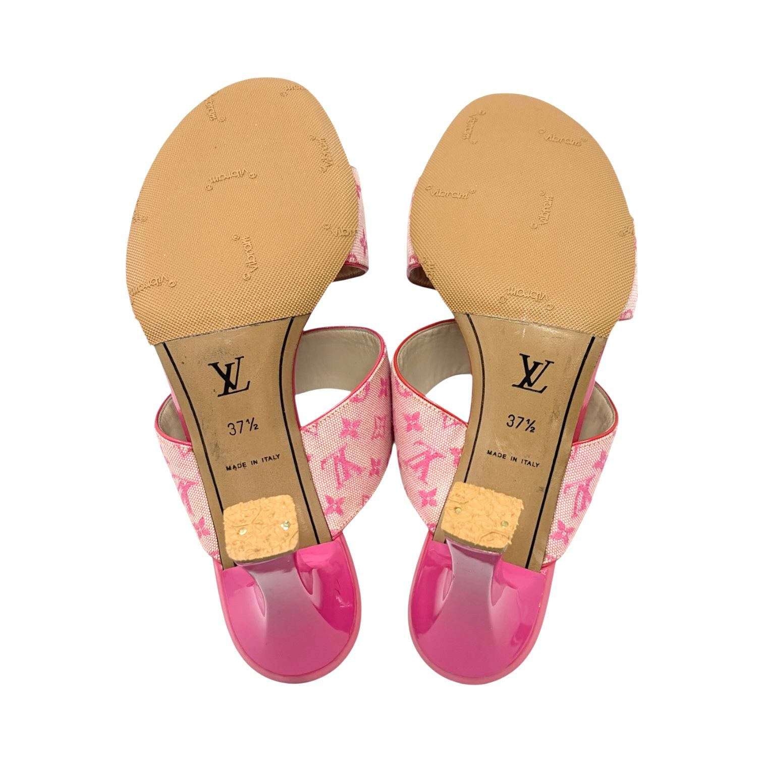 Louis Vuitton Pink Monogram Heels