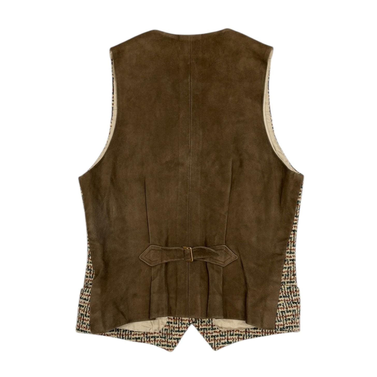 Chanel Tweed/Suede Logo Vest