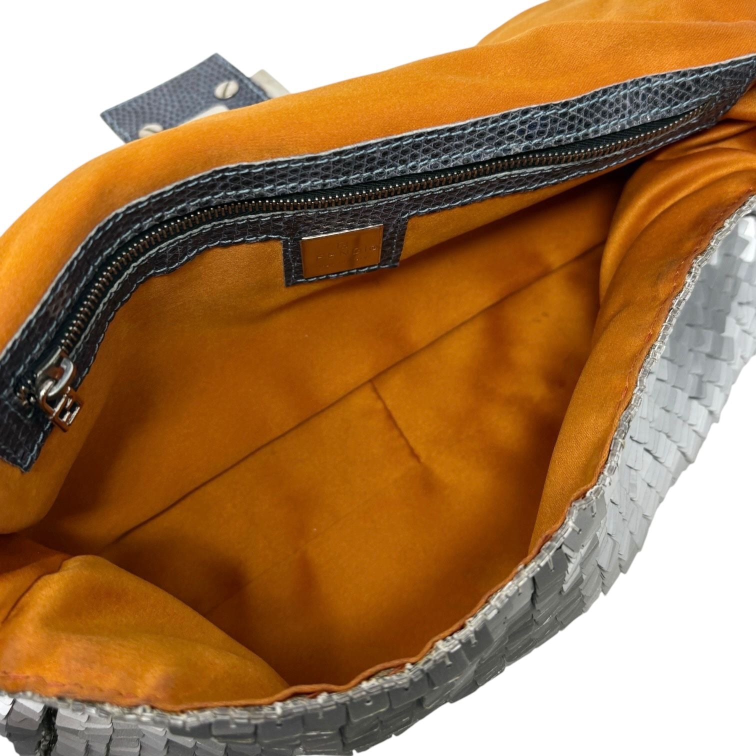 Fendi Silver Sequin Baguette Bag