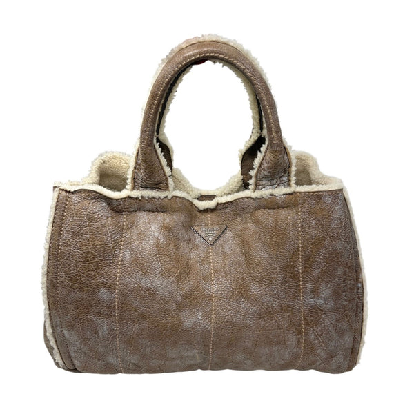 Prada Sherpa Logo Tote Bag