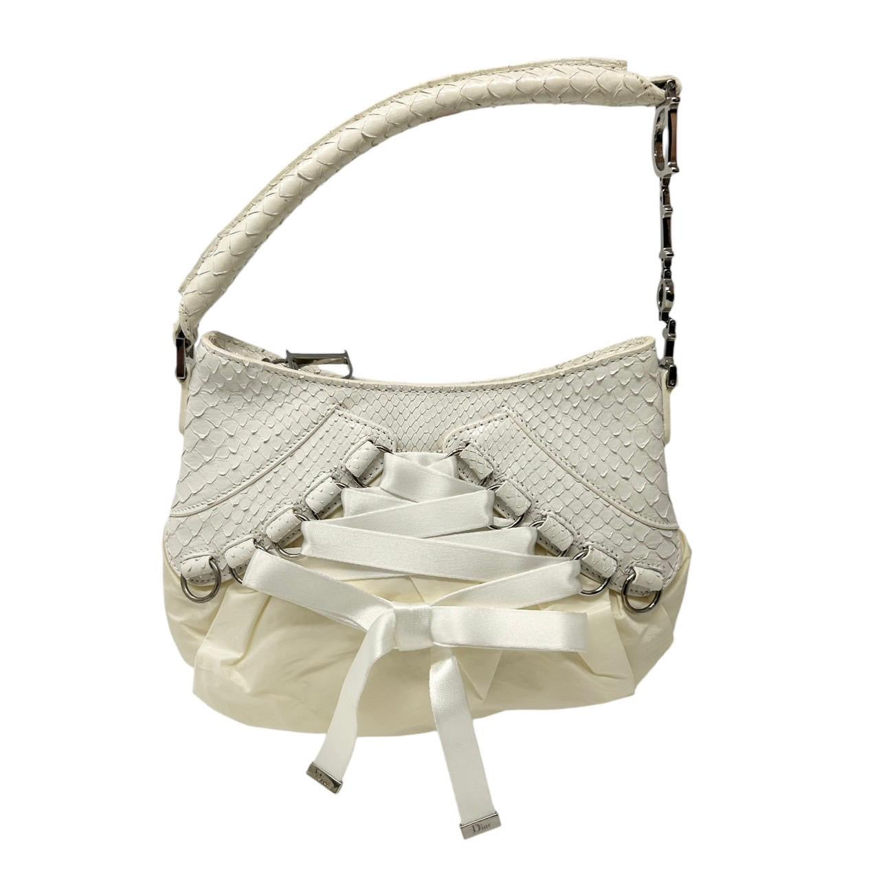 Dior White Corset Shoulder Bag